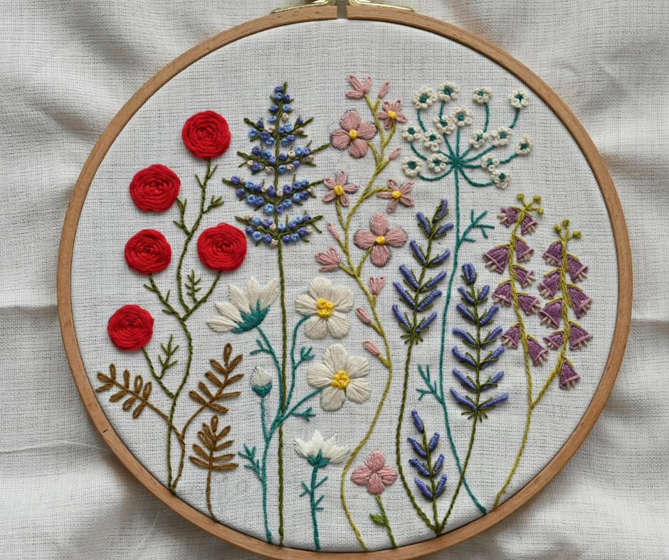 Painted & Stitched Landscapes or Florals