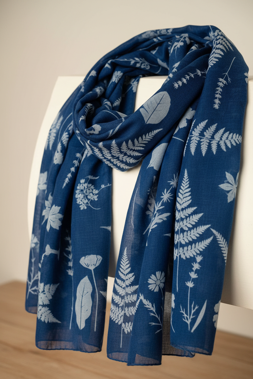 Cyanotype- Sun Printing on a Scarf